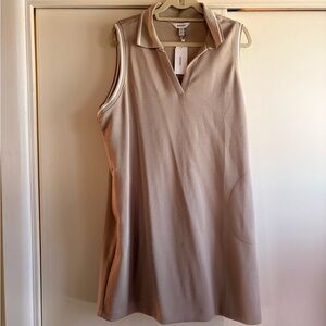 SPANX Sandstone Sleeveless Polo Shift Dress